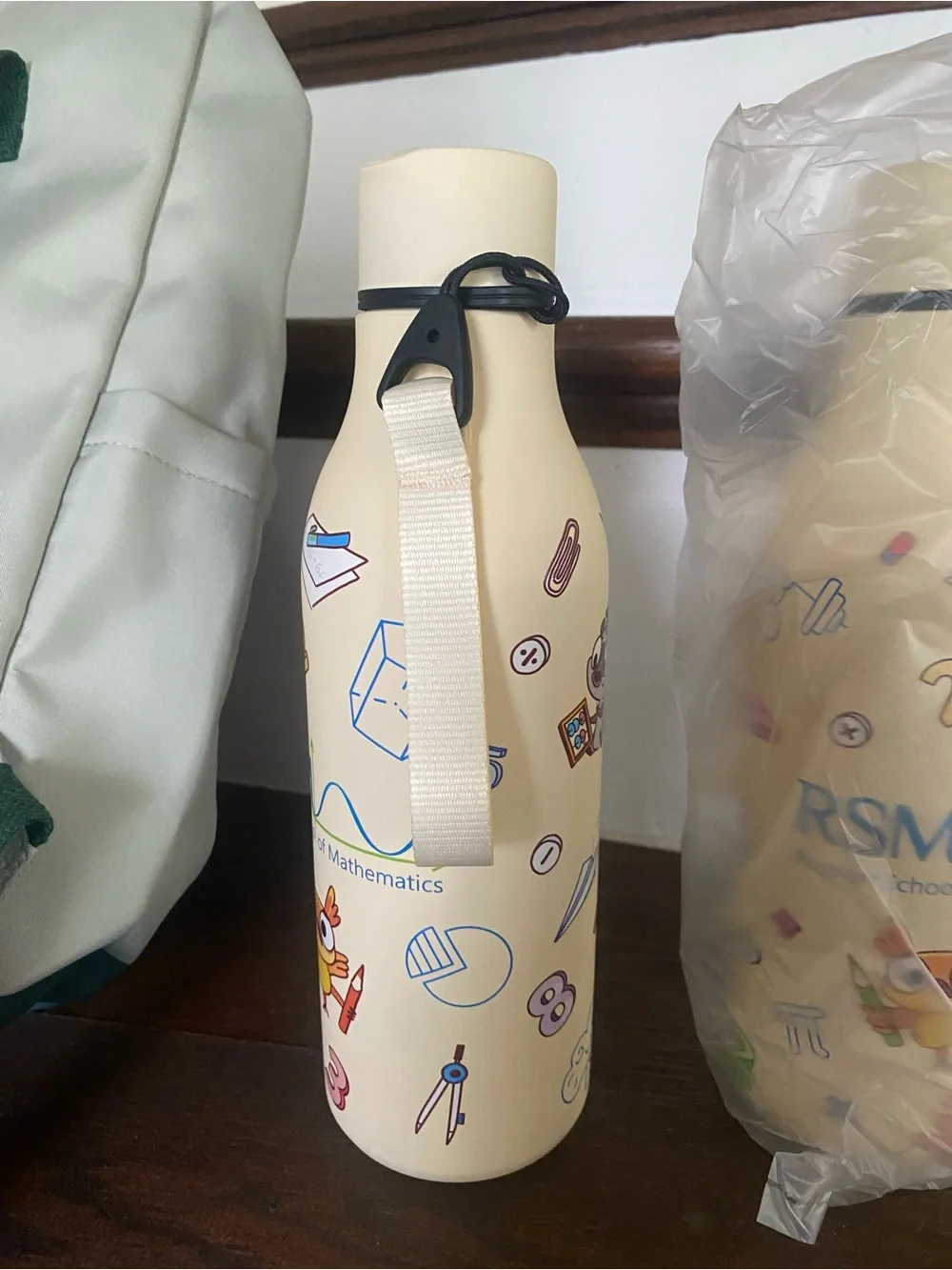 Sage green medium sized school bag two Insulated Stainless Steel Water Bottle